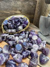 Chevron Amethyst Tumbled Stone