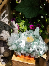 Green Phantom Quartz with Healer Quartz