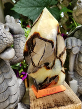 Septarian  Dragons Egg Flame piller