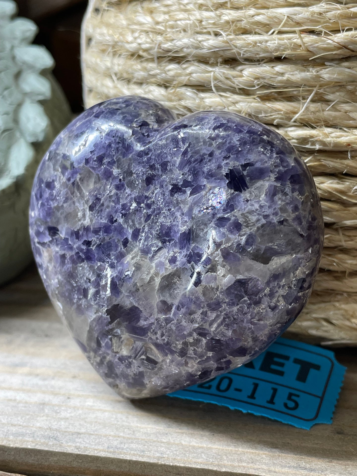 Lepidolite Heart