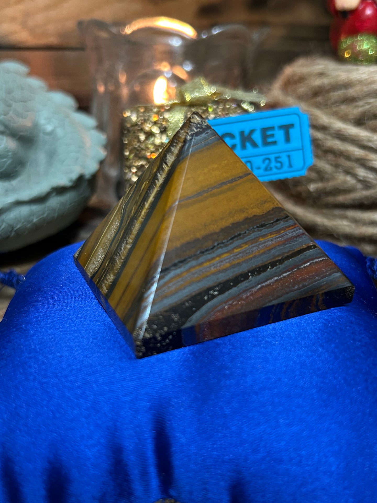 Tiger Eye Pyramid