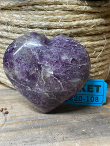 Lepidolite Heart