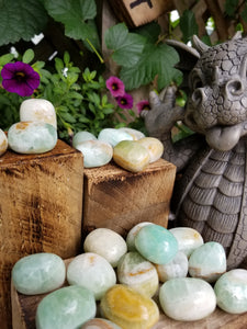 Seafoam Green Calcite Tumbled Stone